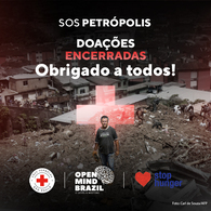 Stop Hunger doa 5 toneladas de alimentos para as vítimas de Petrópolis/RJ